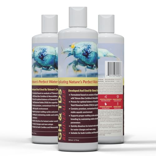 GH/TDS Remineralizer 500mL – Shrimp Tank Accessories for Neocaridina & Caridina | Professional GH TDS Additive | Shrimp Minerals, Molting & Breeding Support | Freshwater Aquarium Use
