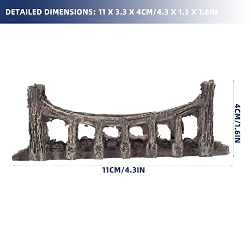DOITOOL 2pcs Bridge Decor for Aquarium Landscaping Fish Tank Ornament Artificial Bridge Decoration Vivid Fish Tank Decor for Home Decoration