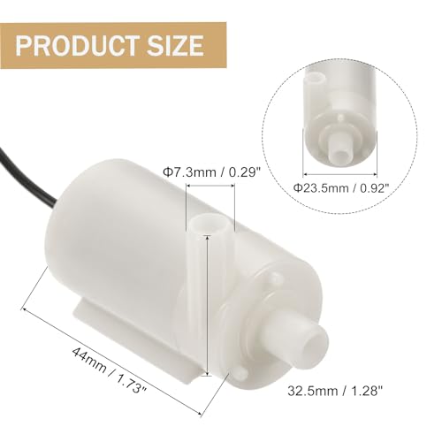 3PCS DC 3-5V USB Micro Submersible Mini Water Pump,Small Aquarium Pump for Fish Tank Aquariums Pond Fountain Hydroponics Garden (White) - color: White