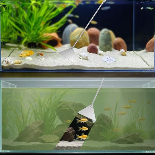 Carefree Fish 9IN1 Aquarium Cleaning Tools Long Handle Adjustable Length 20~36Inch Fish Tank Cleaner Kit Algae Scraper Scrubber Brushes Set Plant Scissor Long Tweezer - size: 20~36In