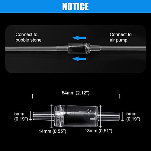 Aquarium Air Bubbler Glass Cup Air Diffuser Dissolved Oxygen Device with Water Tube, Sucker Air Stone, High Dissolved Oxygen for Fish Tank