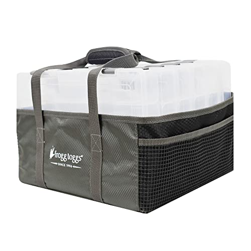 FROGG TOGGS Fishing Tray Tote, Secures Organizes and Protects Tackle Trays - color: Black