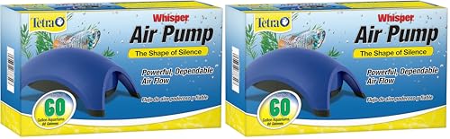 Tetra Whisper Air Pump 40 to 60 Gallons, for Aquariums, Powerful Airflow, Non-UL Listed,Blue (Pack of 2) - size: 40-60-gallon (Pack of 2)