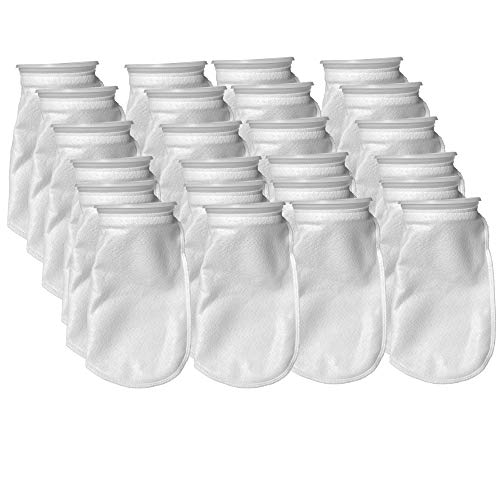 Sock Filters - 100 Micron - Aquarium Felt Filter Bags - Custom Made in USA (7 Inch Ring by 16 IInch Long 24 Pack) - color: 24 Pack, size: 7 Inch Ring by 16 Inch Long