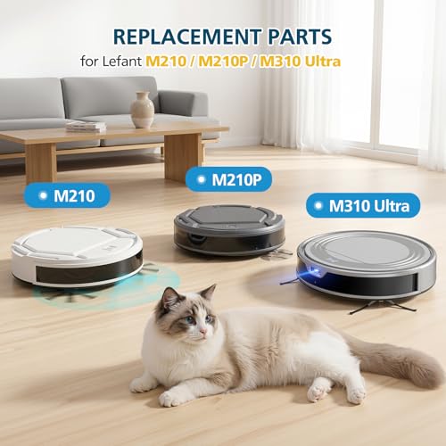 Filter Replacement Parts for Lefant M210 / M210P / M310 Ultra Robot Vacuums with Filter Size 𝟱.𝟯 * 𝟮.𝟬 𝗜𝗻𝗰𝗵 (for M210 "2025 Year and Later" NEW Model Machine)