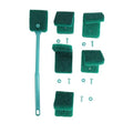 Tnfeeon Aquarium Scraper Double Sided Sponge Brush Cleaner Long Handle Fish Scrubber Sponge Scrubber Cleaner for Glass Aquariums and Home Kitchen 15.7 inches(Green)
