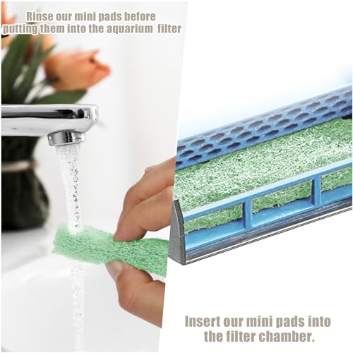 6pcs Filter Pads for Aqueon, Fish Tank Carbon Filter Pads Ammonia & Phosphate Reducer Aquarium Filter Accessories for Aqueon QuietFlow LED PRO Model 10 (Green) - color: Green