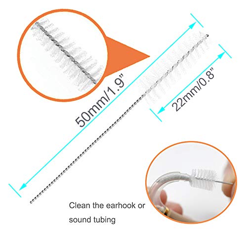 Hearing aid Wax Guards (1mm) Replacement Wax Filters for Oticon ProWax miniFit Wax Traps, Hearing Amplifier Cleaning Brush kit Tools with Carry case -4Packs/ 24Filters - size: 4pack