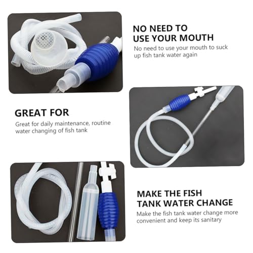 SUPVOX Aquarium Water Changer Manual Siphon Pump Fish Tank Gravel Vacuum Tool Medium Size for Fish Tank Water Change and Aquarium Maintenance