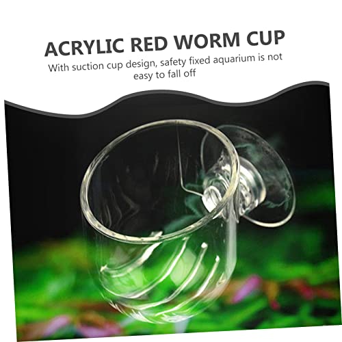 4pcs Fish Tank Feeding Cups Transparent Holder Cup Design Compact Planting Tool for Aquatic Plants Safe for Fish Tank Use