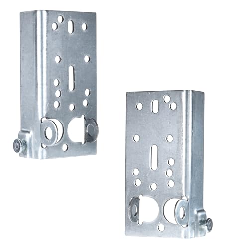 Garage Door Bottom Lifting Bracket, with 12 Pcs M6 Mounting Bolts, for 7/16-Inch Stem, Residential Bottom Roller Brackets, 1 Pair