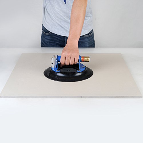 IMT 8" Metal Suction Cup for Glass, Vacuum Pump Suction Cups to Lift Large Glass, with Metal Handle and Brass Pump, 265lbs Load Capacity - size: 8"