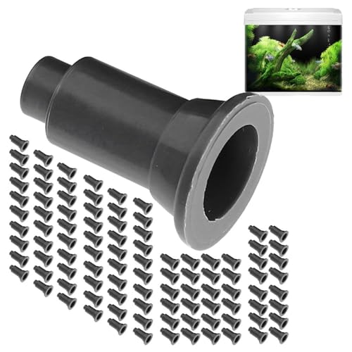 100Pcs Aquarium Divider Support Feet Adjustable Height Design PVC Tank Partition Legs for Fish Tank Cleaning Decoration(Black) - color: Black