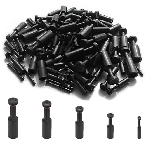 100Pcs Push-to-Connect Fitting Plug, Pneumatic Cap Style Blanking Plugs for 1/8 1/4 5/16 3/8 1/2 inch Tube Connect Fittings