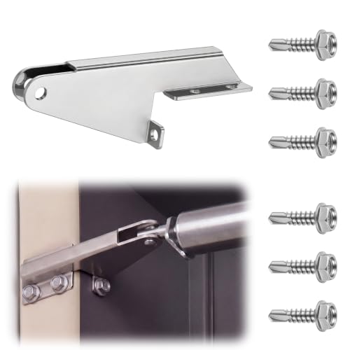 1 Pcs Aluminum Jamb Bracket Aluminum Screen Door Closer Bracket Storm Hardware Replacement Parts for Door Closers (Silver) - color: Silver
