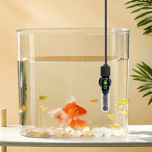 AQUANEAT Aquarium Heater, 25W Small Betta Fish Tank Heater, Mini Preset Water Thermostat with a Thermometer - size: 25W