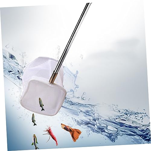 COLLBATH Stainless Steel Telescopic Shrimp Net Aquarium Fish Skimmer Net Collapsible Strong Easy Access