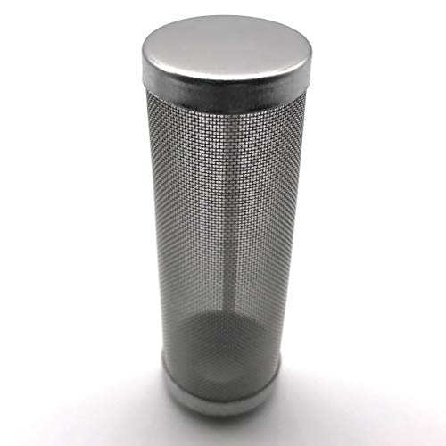 NACX 2Pcs Aquarium Fish/Shrimp Mesh Net Filter Guard，Fish Tank Intake Strainer Pre-Filter Cover Stainless Steel (15mm ID) - size: 15mm