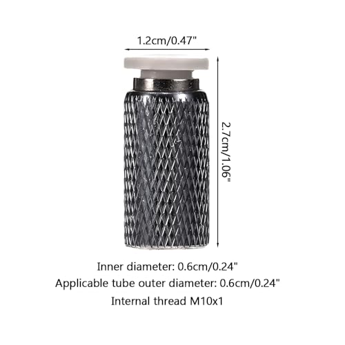 CO2 Check Valve, Aluminum Elbow Adapter for Aquarium CO2 Systems, Avoids Backflow into Regulators, M10x1 Male/Female Thread, Fits 6x4mm Tubing, Adjustment Flow - size: IQ-6 Internal Thread to Quick Connector