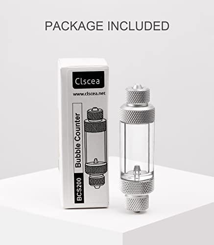 Aquarium CO2 Bubble Counter with Built-in Check Valve for CO2 Generator Regulator, Double-Head - color: double-head