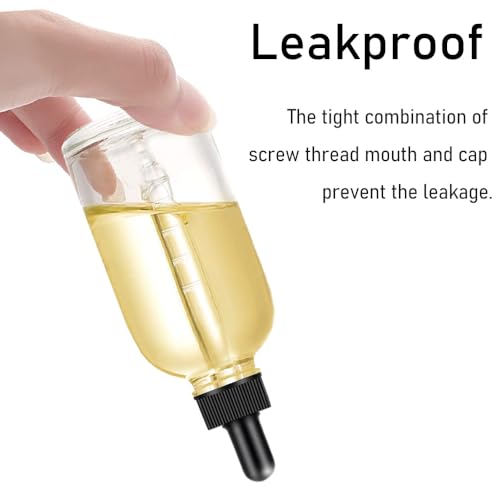 Bumobum Dropper Bottles 4oz, 2 Pack Clear Tinctures Bottle with Dropper for Essential Oils with Funnel, Labels & Pipette, Glass Dropper Bottles for Aromatherapy(Unbreakable Plastic Eye Dropper) - color: Clear