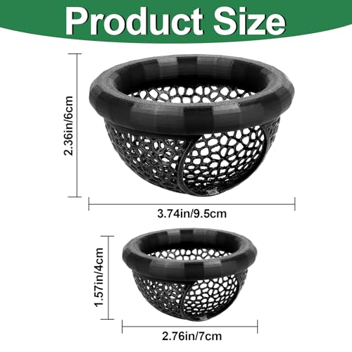 Uncle Yang 2 PCS Floating Betta Hammock & Shrimp Shelter 3D Printed Aquarium Decor Floating Betta Hide with Feeding Ring Safe Resting Spot for Betta Fish, Shrimp and Small Fish