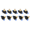 SNS Union Straight Speed Controller - 1/4" Tube OD Air Flow Control Valve with Push-to-Connect Fitting（10 PCS） SPA1/4 - size: SPA1/4