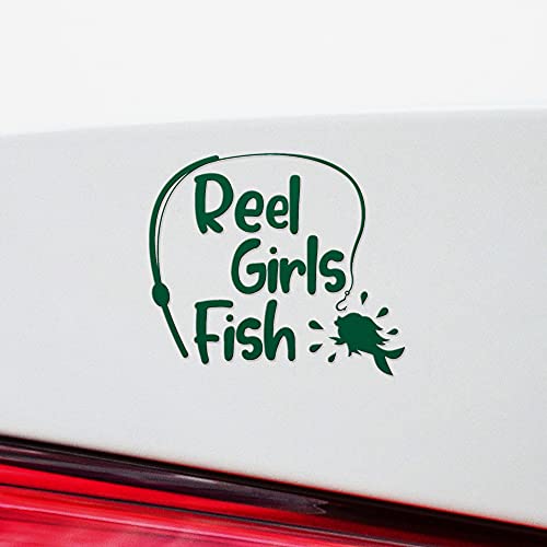 2 Pcs - Angdest Club Decal Stickers of Girls Fish (Green) Premium Waterproof Vinyl Decal Stickers for Laptop Phone Accessory Helmet Car Window Mug Tuber Cup Door Wall Decoration Andskusd44381Gr070722 - color: Green, size: 4.4'' x 3.8''