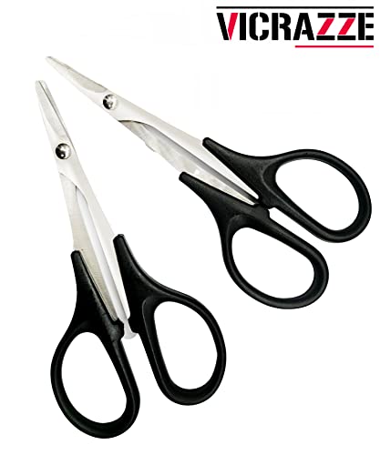 VICRAZZE RC Body Scissors 1 Straight & 1 Curved Scissor for RC Vehicle Truck Buggy Lexan Plastic Bodyshell¡­