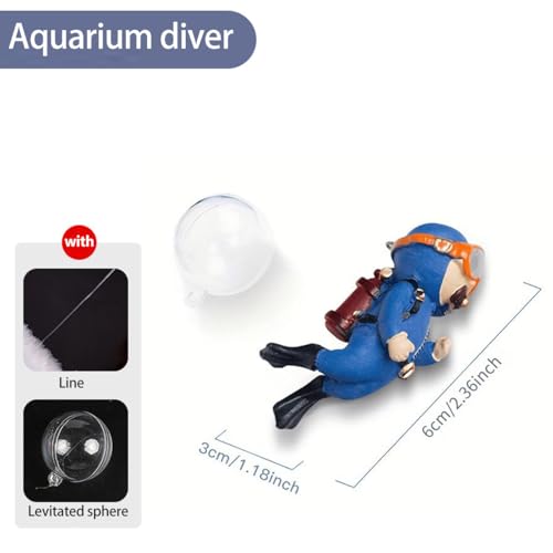 2 Pack Floating Fish Tank Decorations, Aquarium Decorations, Floating Device Fish Tank Accessories, Suitable for All Kinds of Fish Tanks(Blue& Pink)