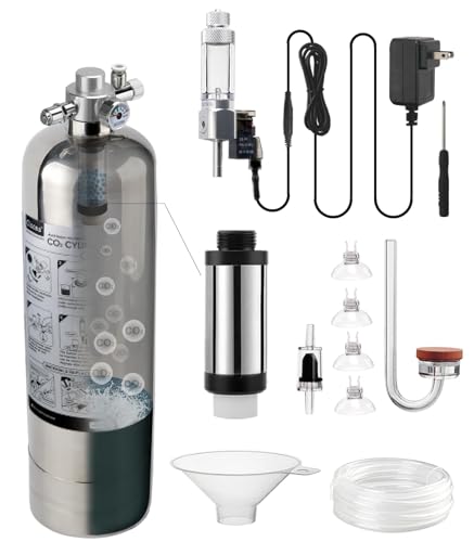 Aquarium CO2 System Generator Kit, Carbon Dioxide Reactor with Solenoid Valve for Planted Tank, 2.4L G600 - color: G600