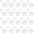 FEBSNOW Aquarium Suction Cups, Fish Tank Suction Cups Aquarium Suction Cup Clip Suction Hooks with 30 PCS Adjustable Cable Ties for Plants, Planter, Binding Moss Shrimp Nest (20)