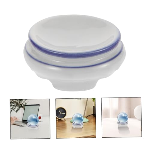 Ceramic Display Stand Elegant Pedestal for Decorative Sphere Home Decor Accent for Living Room and Bedroom Stable Base for Showcase