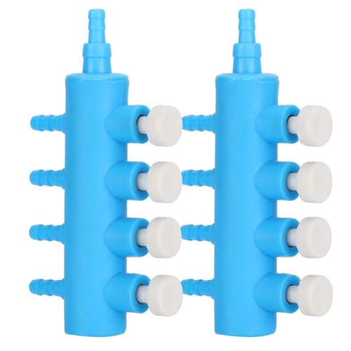 Aquarium Air Control Splitter Valve, 4 Way Connector Distributor for Fish Tank with 6 Way Length, Suitable for 4mm Air Tube, Easy to Use and Widely Used, Made of Plastic - color: 4 Way