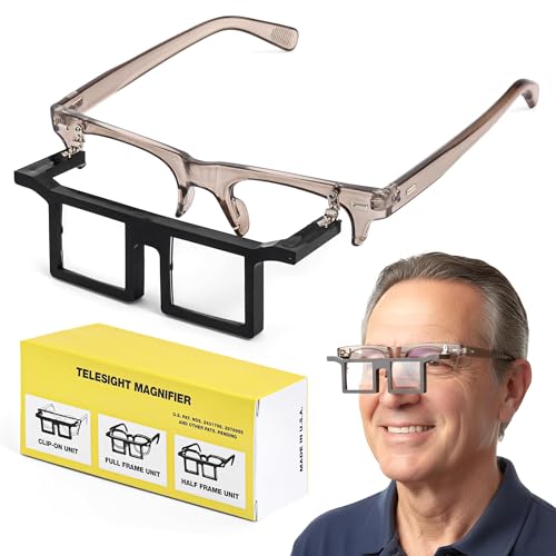 Telesight Half Frame # 44 Jewelers Glasses, Magnifying Headset, Lightweight, Available in 3 Powers, Headband Magnifier, Perfect Jewelers Vision Glasses and Lash Magnifier - Blue - color: Blue, size: TLA-44 2.00X