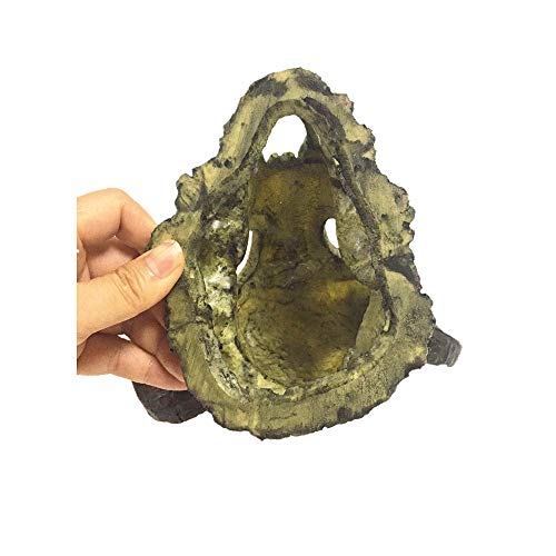 Leoyoubei 6 x 7.5 inch Aquarium Decoration Fish Tank Décor Ornaments Fish Turtle Hidden,Amphibians Bonsai Beautification Cave Landscape Pet Reptile House Sheep Skull Light Brown - color: Brown-sheep Skull