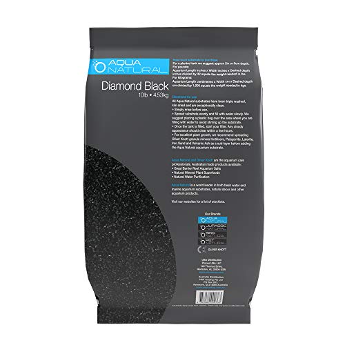 Aqua Natural Diamond Black 10lb,Premium Gravel and Substrate for Aquariums,Fish Tanks and terrariums,1-2mm,(Pack of 4) - size: 10LB (Pack of 4)