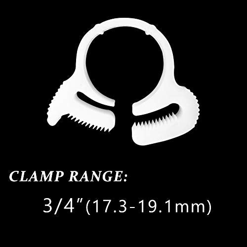 Quickun 3/4" Heavy Duty Double Snap Grip Nylon Hose Clamps Several Ratcheting Adjustable Clamp, 10 Packs - size: 3/4“ Tube OD-10pcs