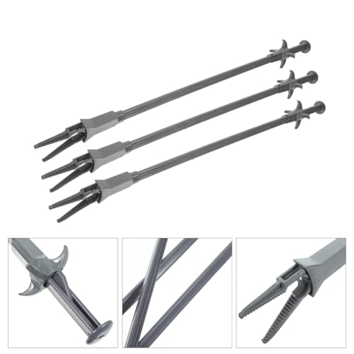 Abaodam 3Pcs Aquarium Tweezers and Feeding Tongs, Stainless Steel Terrarium Tools for Reptile Tank, Long Fish Tank Cleaning Tongs for Aquarium Plant Maintenance, Snake and Lizard Feeding Clamp