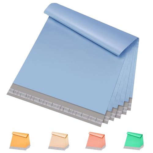 Metronic Poly Mailers 12x15.5 200 Pack, Medium Size Shipping Bags for Clothing, Strong Adhesive Mailing Bags, Tear-Proof Shipping Envelopes for Small Business, Boutique, Postal Bags Poly Bags in Blue - color: Light Blue, size: 12x15.5 200PC