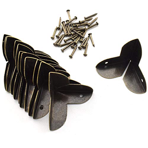 SDTC Tech 12-Pack Mini Jewelry Box Corner Protectors Metal Edge Guard Cover - Bronze - color: Bronze