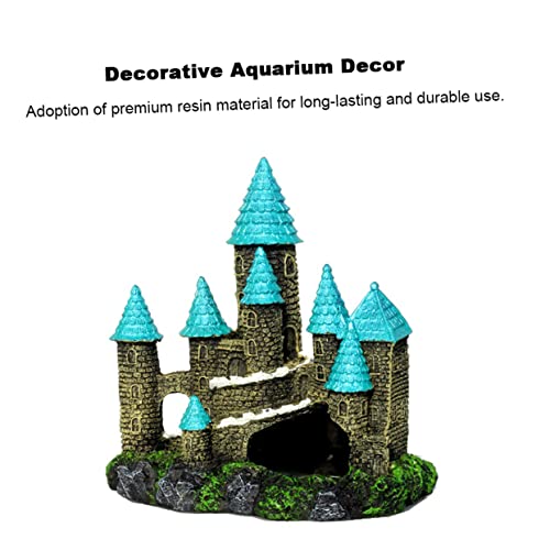 PRETYZOOM Cartoon Castle Aquarium Decor Vibrant Fish Tank Ornament Easy-Care Accessory for Aquariums Beautiful Castle Model for Tank Decoration and Attractive Design