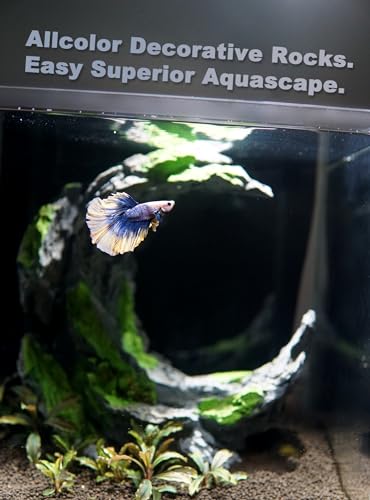 Allcolor Fish Tank Decor Rocks.Aquarium Decoration Model.Easy Superior Aquascape (Moon Valley) - style: Moon Valley