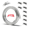 Dianrui DIY Hose Clamps 12FT 304 Stainless Steel Metal Strap + 8PCS Stronger Fasteners Assortment Kit Large Adjustable Pipe Clamps Band Clamp for Pipe Automotive Mechanical - size: 12FT