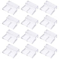 12 Pcs Aquarium Lid Clips, 12 mm Acrylic Aquarium Cover Bracket Fish Tank Lid Older Fish Tank Clip Transparent Durable Easy to Clean, Intended for Rimless Aquariums Top Cover - size: 12 mm