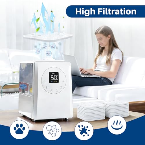 Humidifier Filter Replacement for LEVOIT, Mineral Absorption Pad Compatible with LV600S, LV600HH, OasisMist450S, Capture Particles in Tank to Improve Humidification- 20 Filters and 6 Humidifier Fishs - color: Humidifier Pads -20+6 Pack