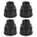 uxcell 4Pcs Bulkhead Fittings, 3/4" GHT x 1/2" Female Plastic Bulkhead Water Tank Connector for Garden Hose Adapter Water Tank Aquariums Pools, Black