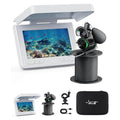 FourQ Underwater Fishing Camera, 220° Ultra-Wide Angle Video Fish Finder with 4.3" HD LCD Monitor, 5000mAh Battery, 65ft Waterproof Cable & IR Night Vision for Ice Lake Boat Kayak Fishing (65FT) - size: 65FT