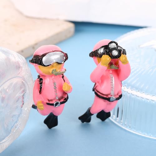 2-Pack Floating Fish Tank Decorations, Little Diver Aquarium Decoration Aquarium Accessories Fish Playmate for Fish Tank Suitable for All Kinds of Fish Tanks(Pink)