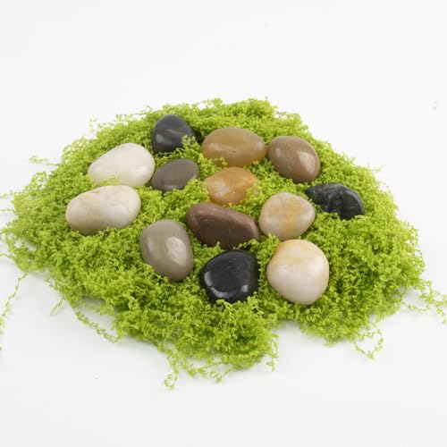 40lbs 0.5-1 Inch River Rocks, Decorative Mixed Pebbles for Garden Landscaping, Indoor Plants, Fish Tanks, Vases, and Succulents – Ideal for Home Decoration and Outdoor Gardens (Mixed, Weight: 40 LB) - color: Mixed, size: Weight: 40 LB